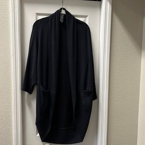 ATHLETA Ethereal Cocoon Wrap Cardigan Sweater Black SIZE Small/Medium